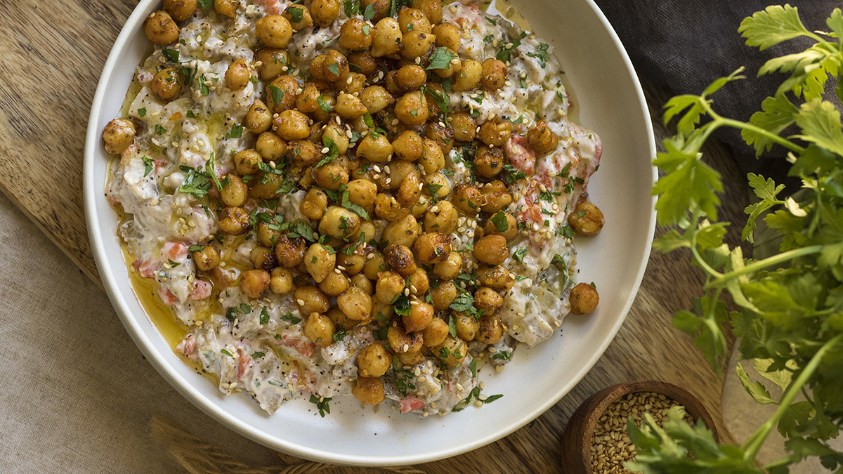 Ensalada De Berenjena Con Yogur Y Garbanzos En Cecofry Recetas