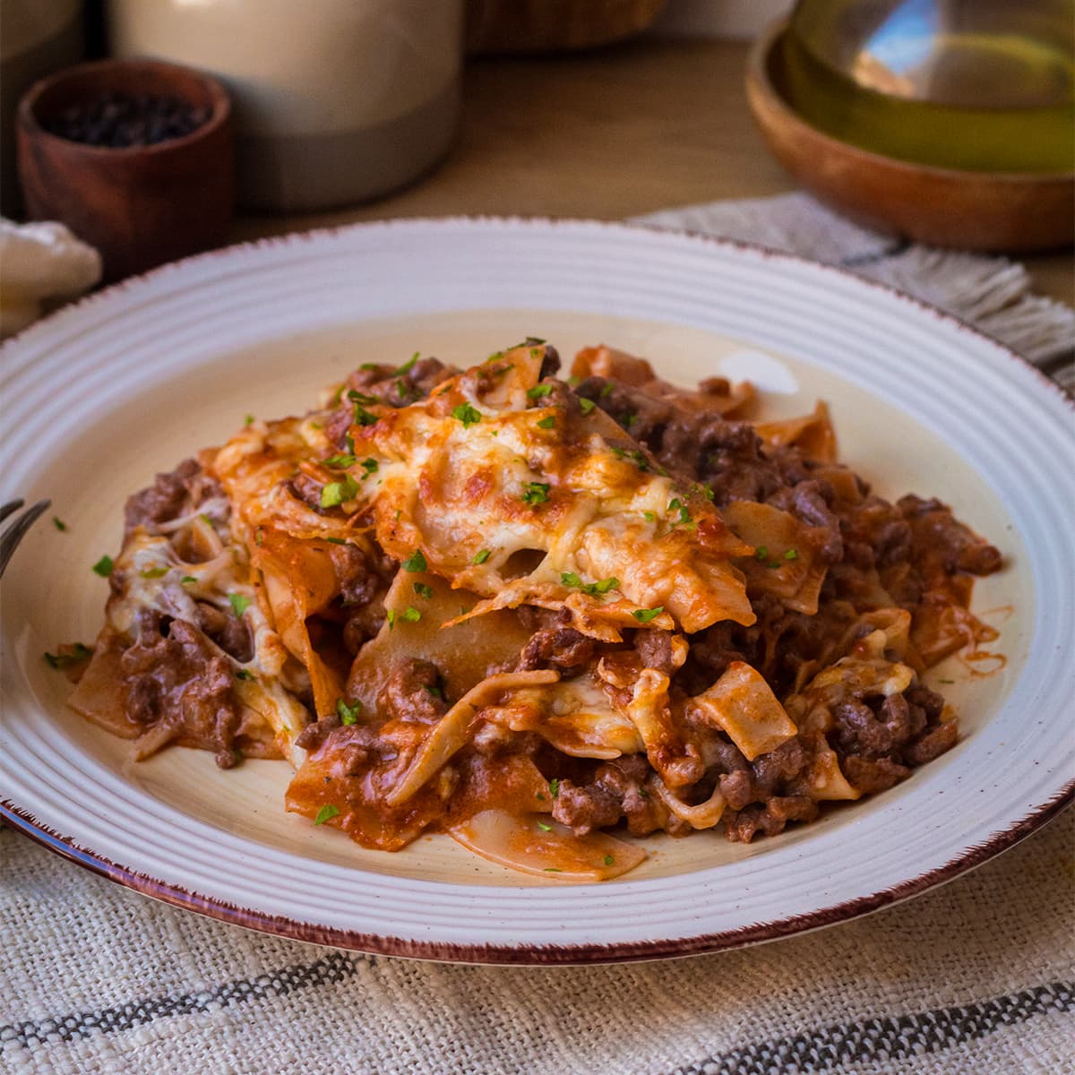 Lasaña instantanea en Olla GM