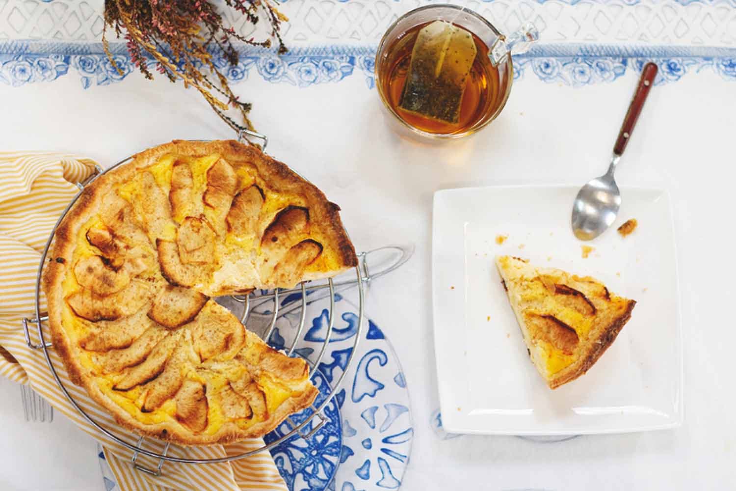 Tarta de manzana y requesón en Mambo