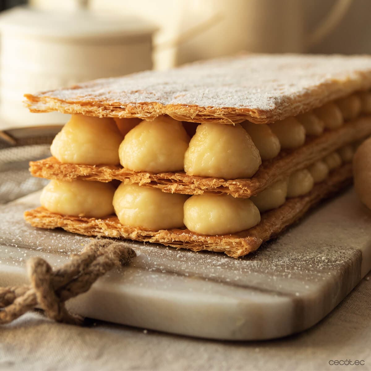 Milhojas con crema en Ollas GM