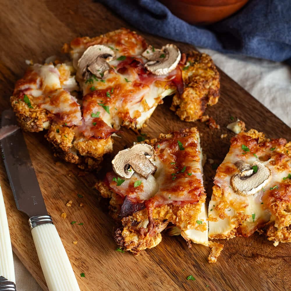 Coliflor rebozada con jamón y queso en Cecofry