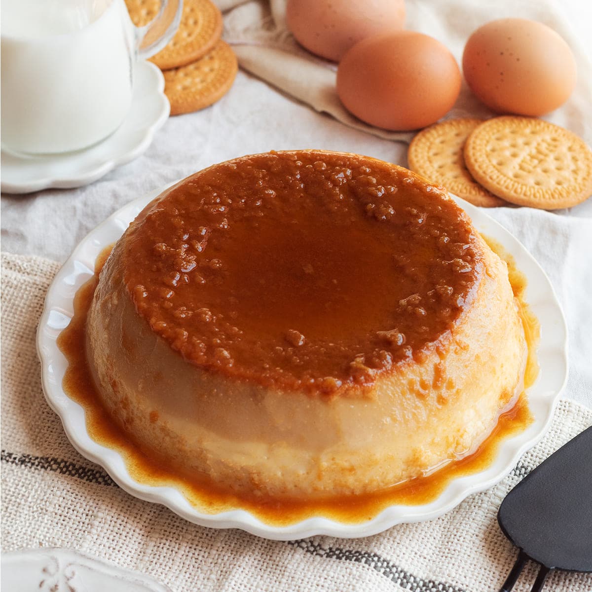 Flan de galleta María en Ollas GM