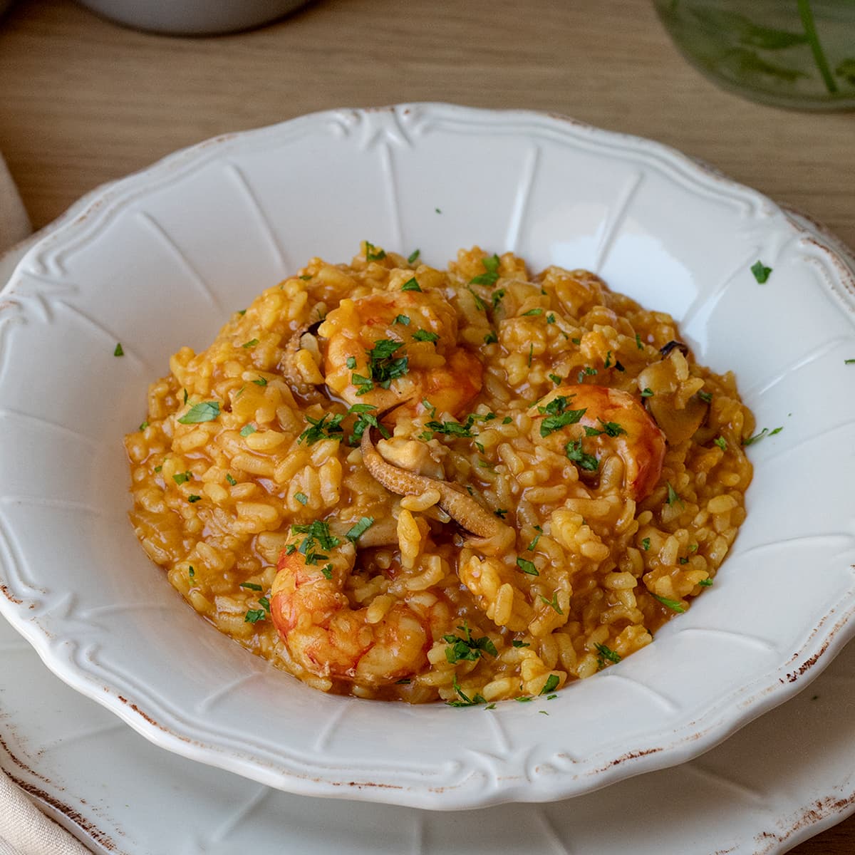 Arroz de sepia y gambas en Olla GM