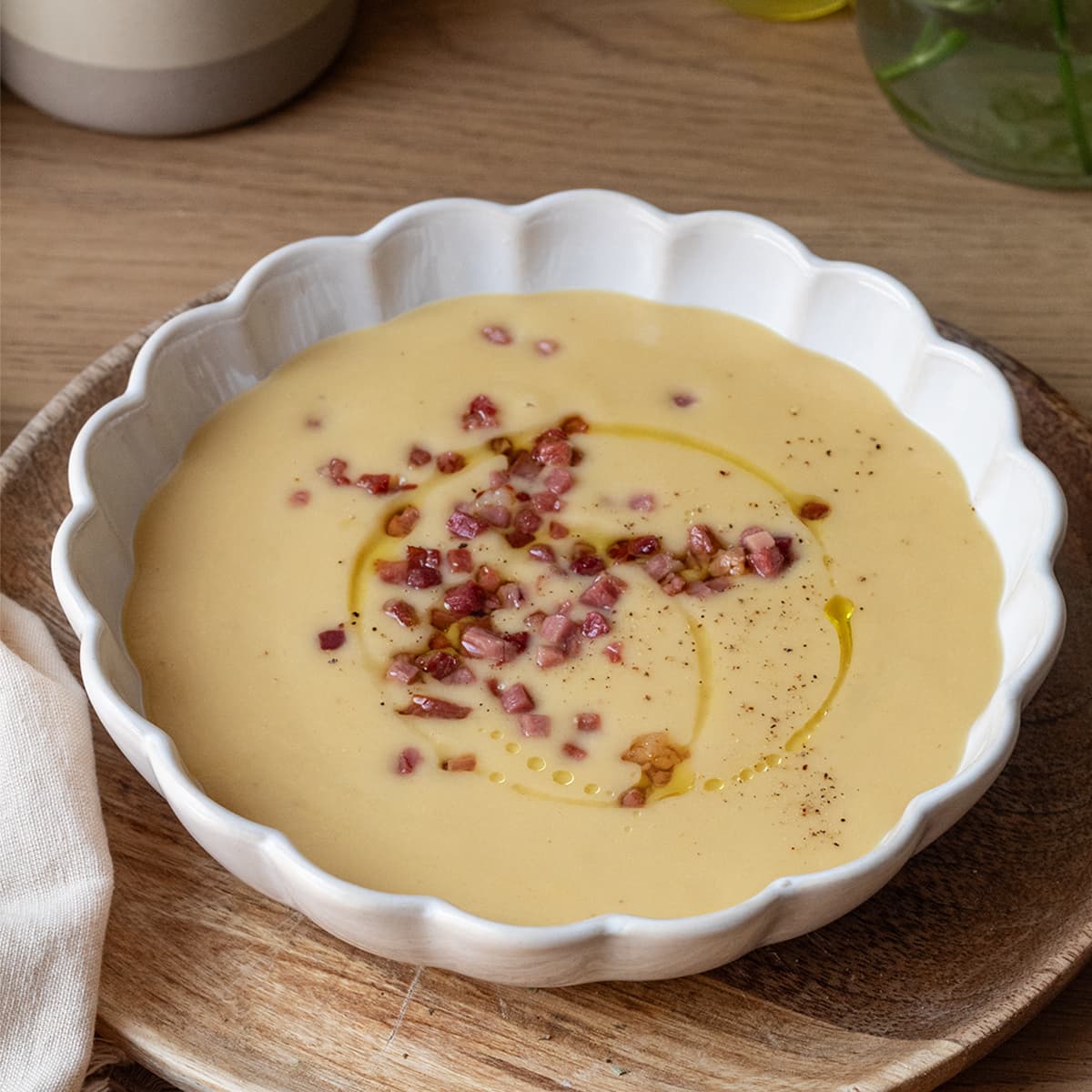 Crema fría de melocotón en Olla GM