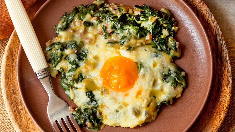 Espinacas con huevo en Olla GM