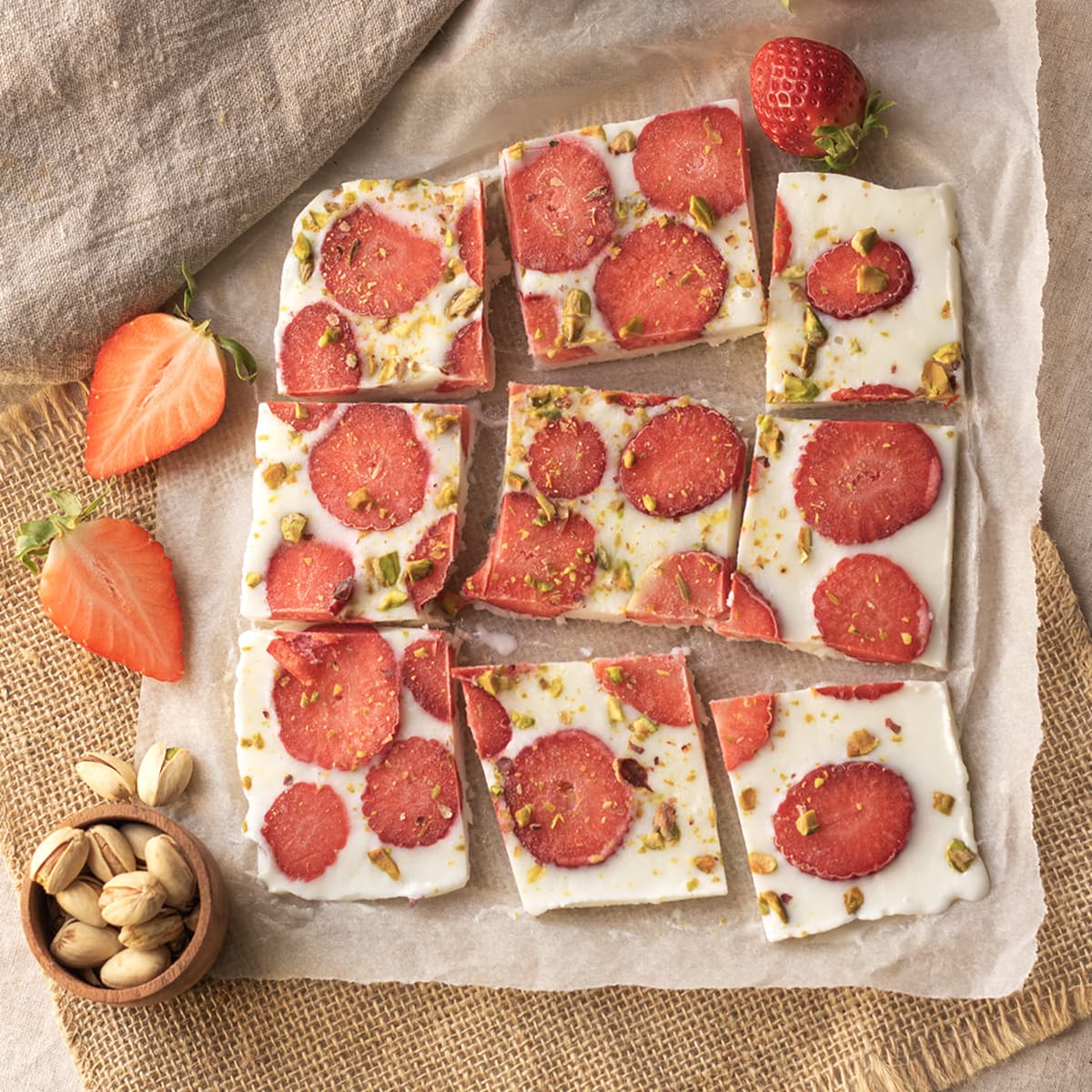 Helado de yogur con fresas en Mambo