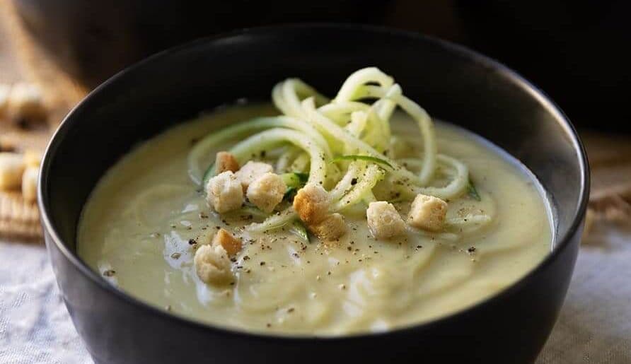 Crema de colilflor, calabacín y puerro en Ollas GM