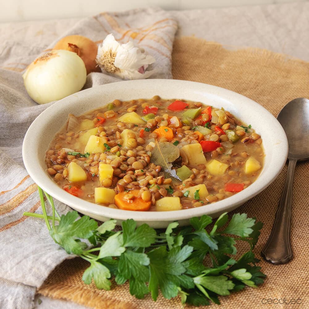 Lentejas en un paso, programable en Ollas GM