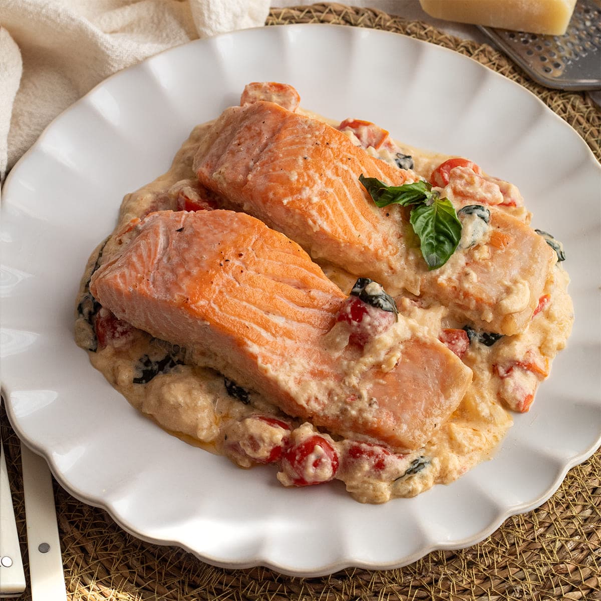 Salmón a la toscana en Ollas GM