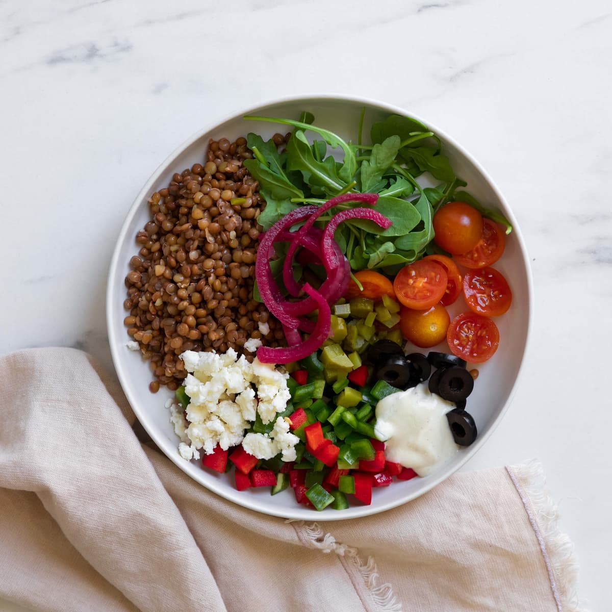 Ensalada de lentejas en Ollas GM