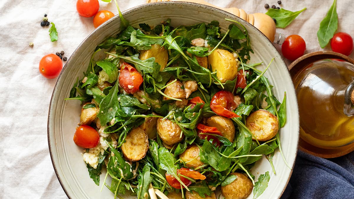 Ensalada caprese de patata en Cecofry