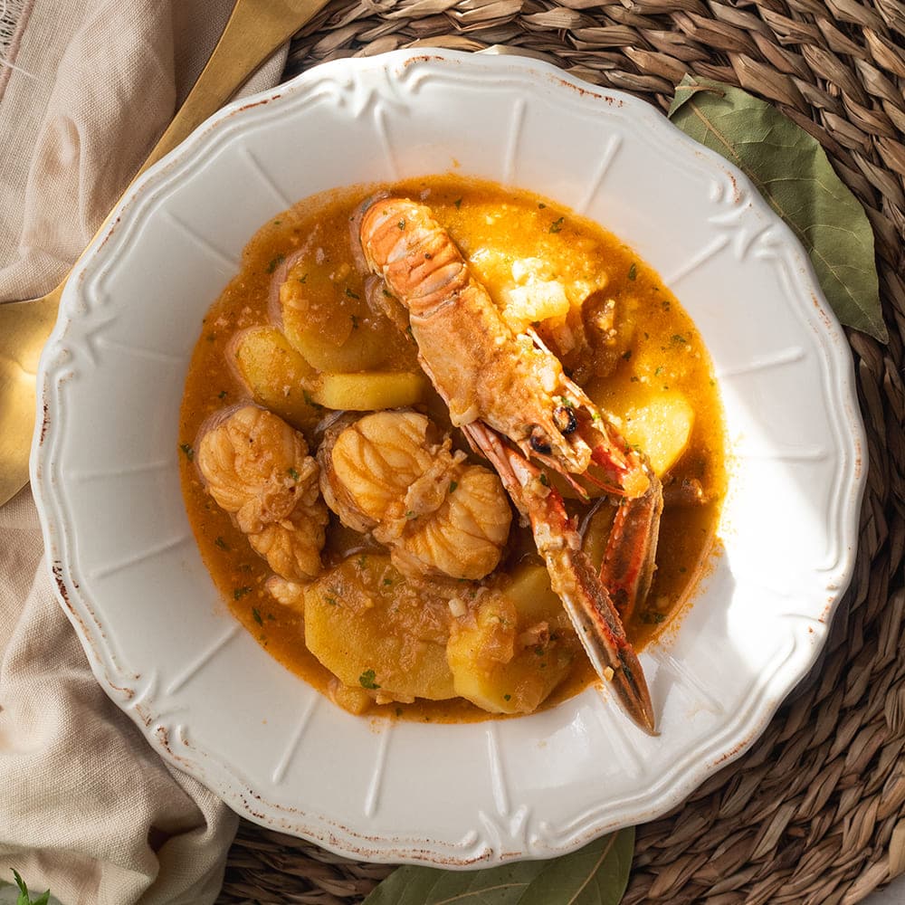 Suquet de rape y cigalas en Ollas GM