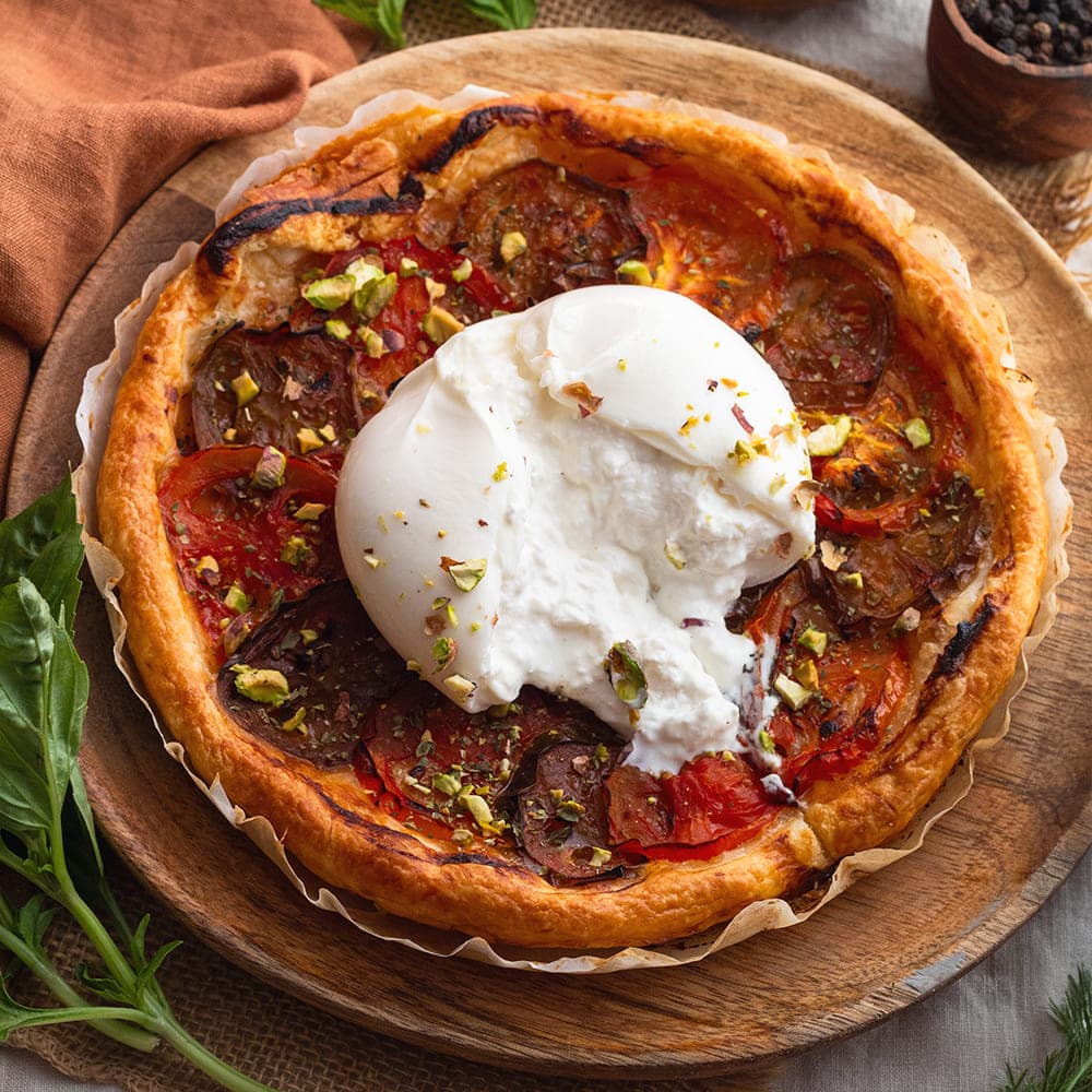 Pastel de tomates y quesos en Ollas GM