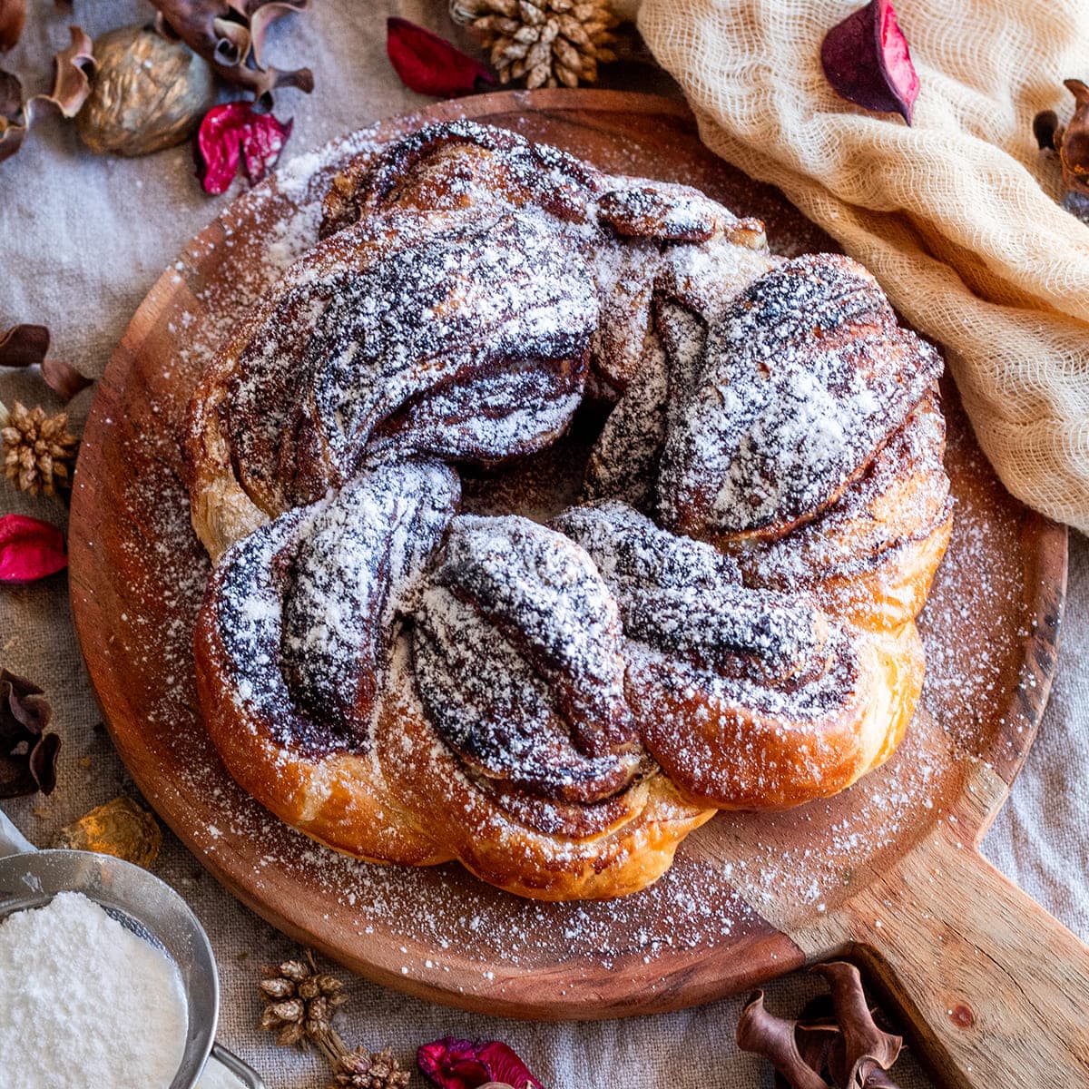 Trenza de hojaldre y nutella  en Cecofry