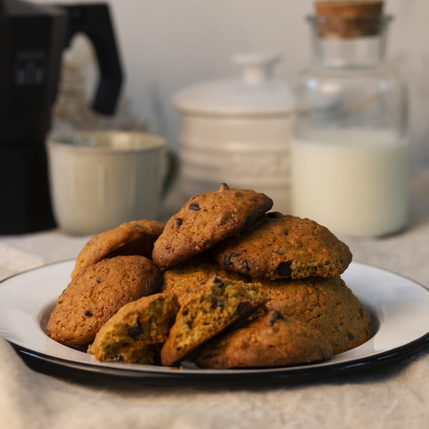 Galletas de zanahoria con chips de chocolate