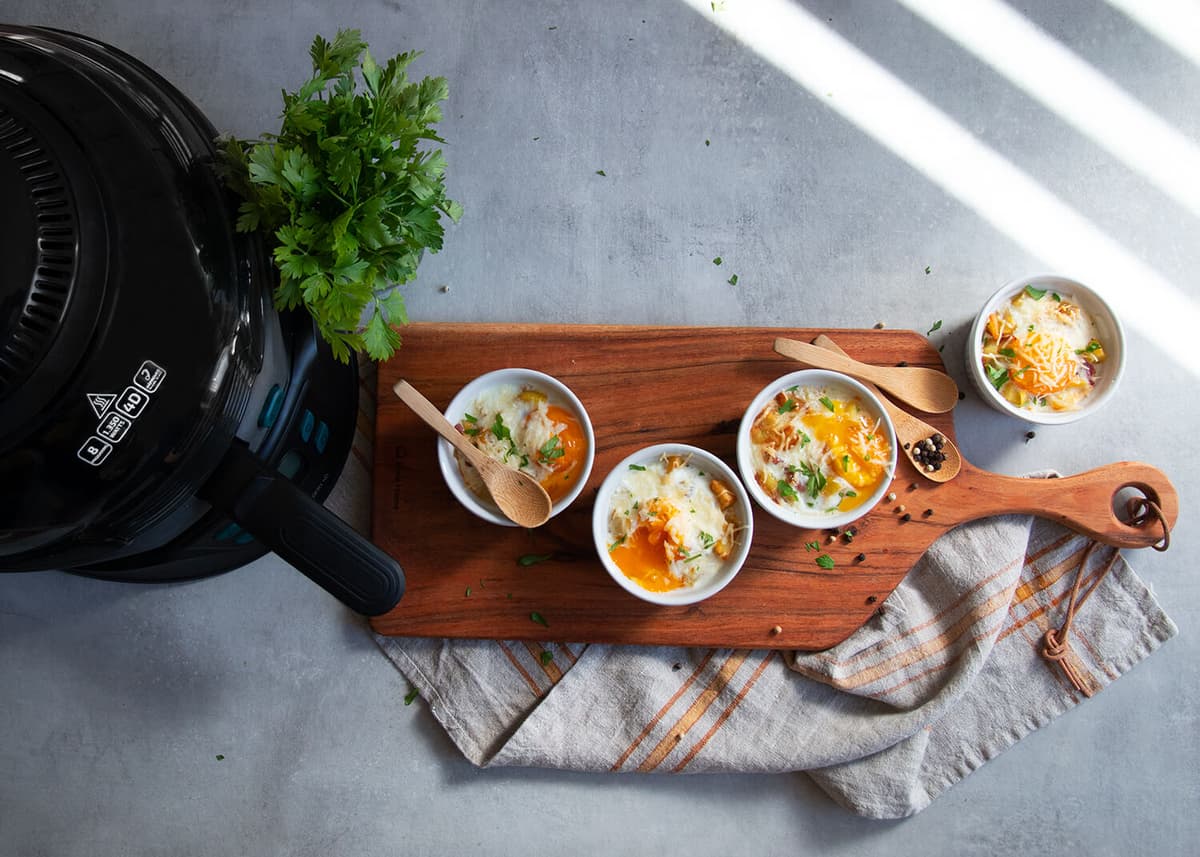 Huevos en cocotte en Turbo Cecofry 4D