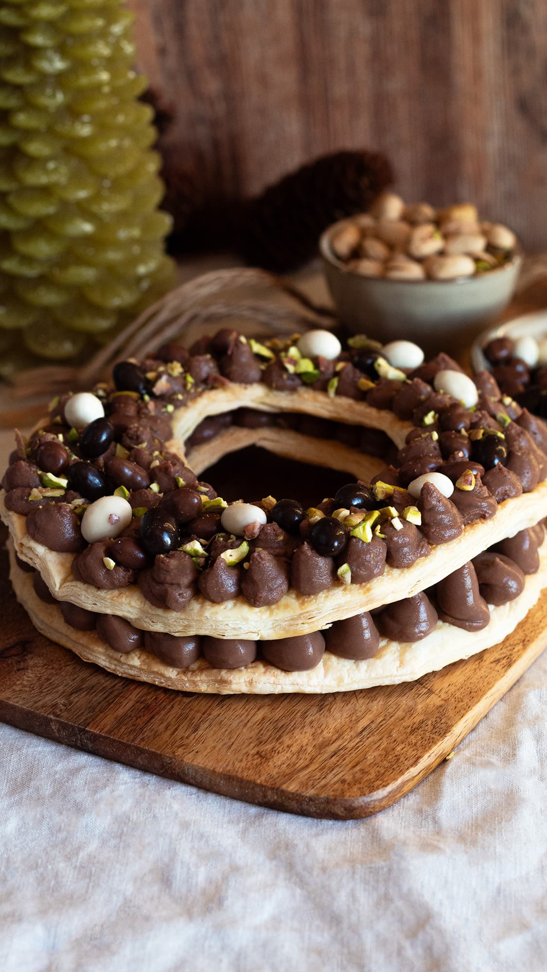 Roscón de hojaldre con crema pastelera en Mambo