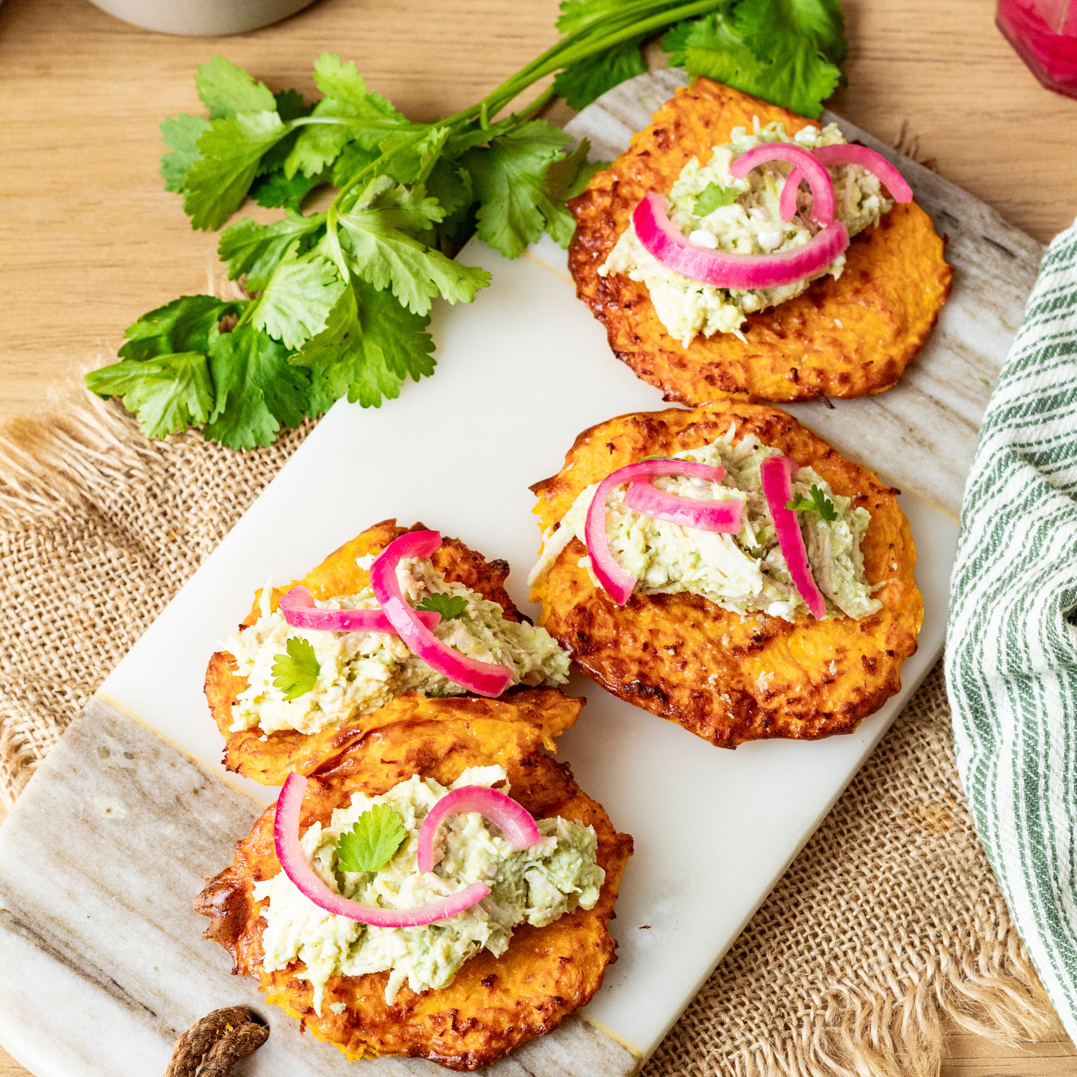 Tacos con masa de zanahoria en Cecofry