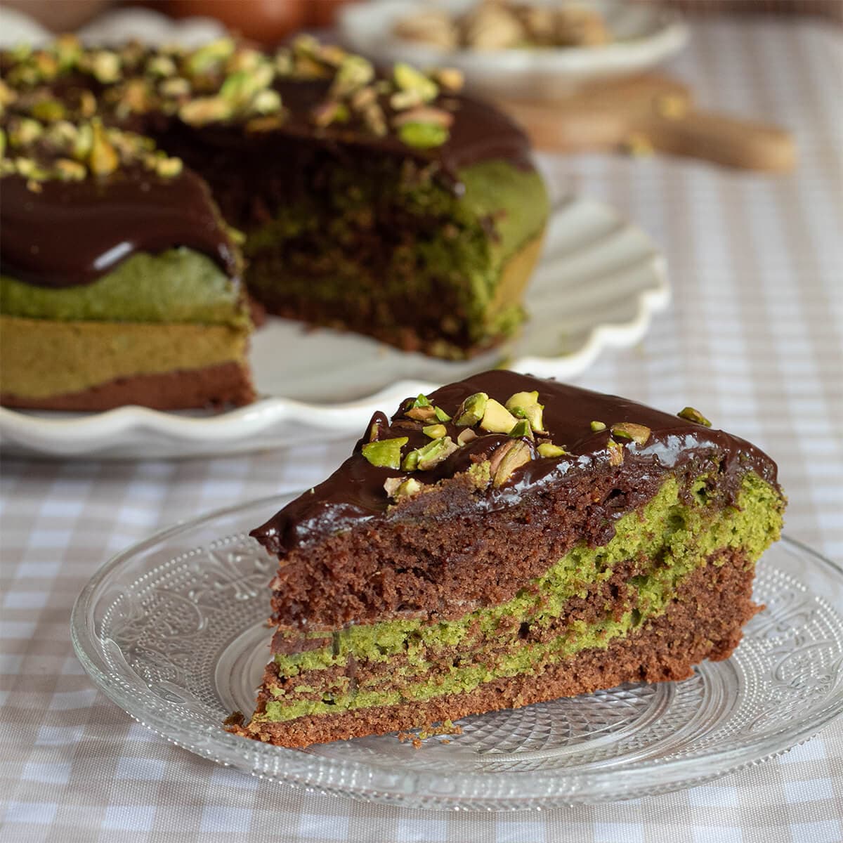 Bizcocho marmolado de chocolate y té matcha en Olla GM