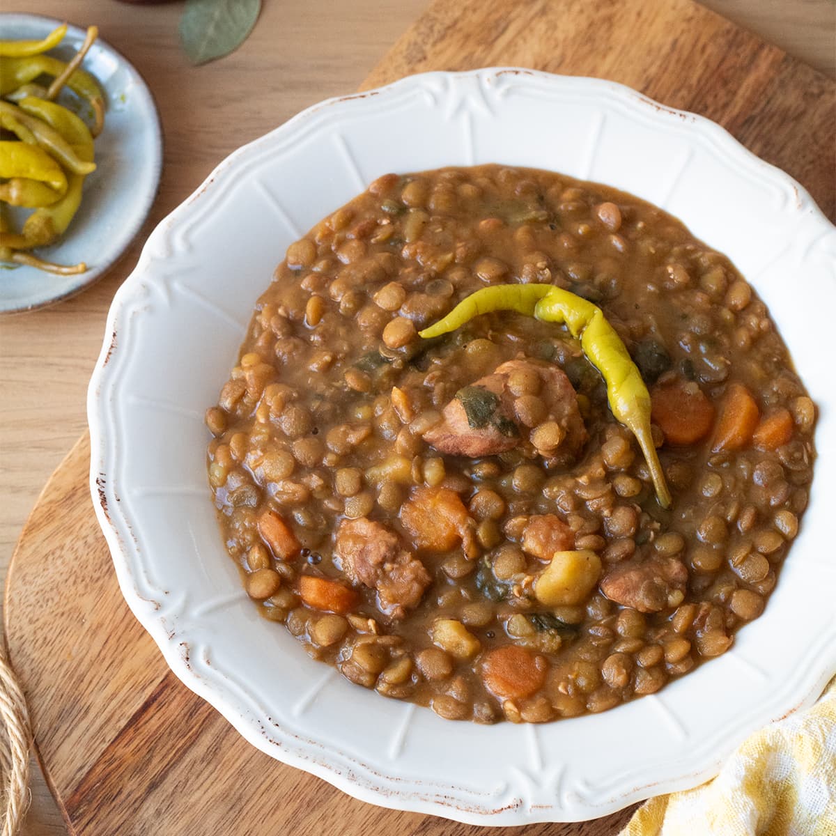Lentejas con costilla y verduras en Olla GM