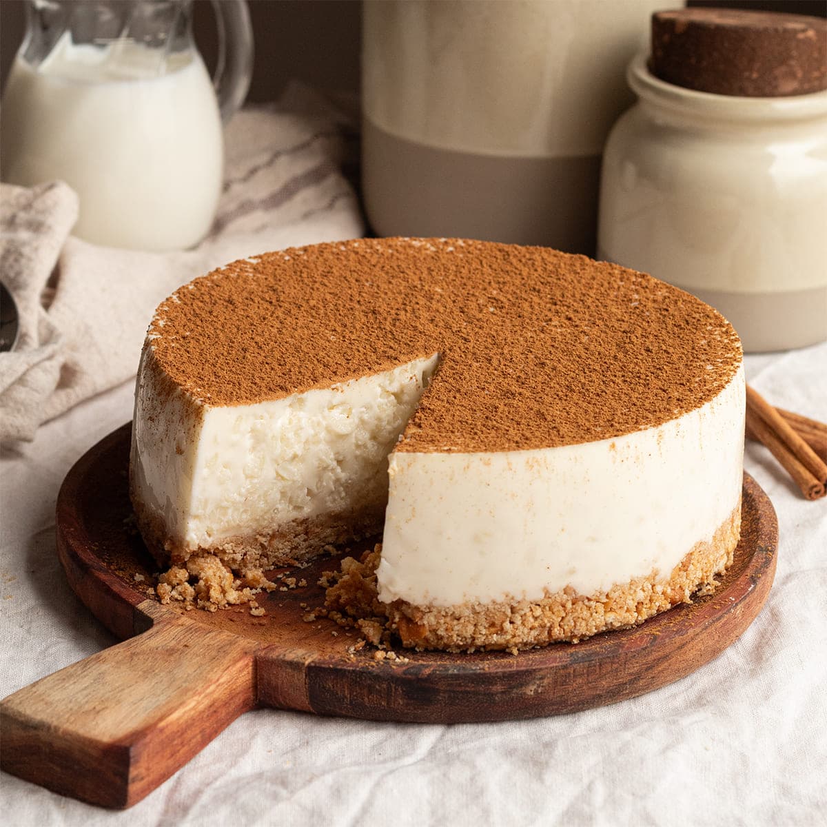 Tarta de arroz con leche en Ollas GM