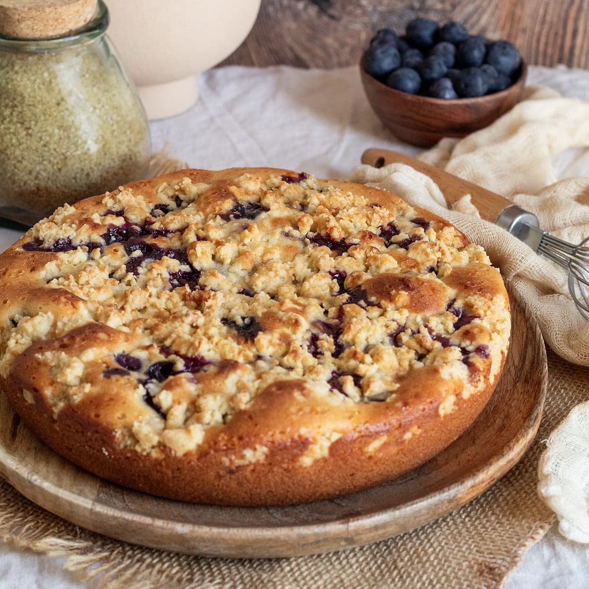 Blueberry crumble cake en Ollas GM