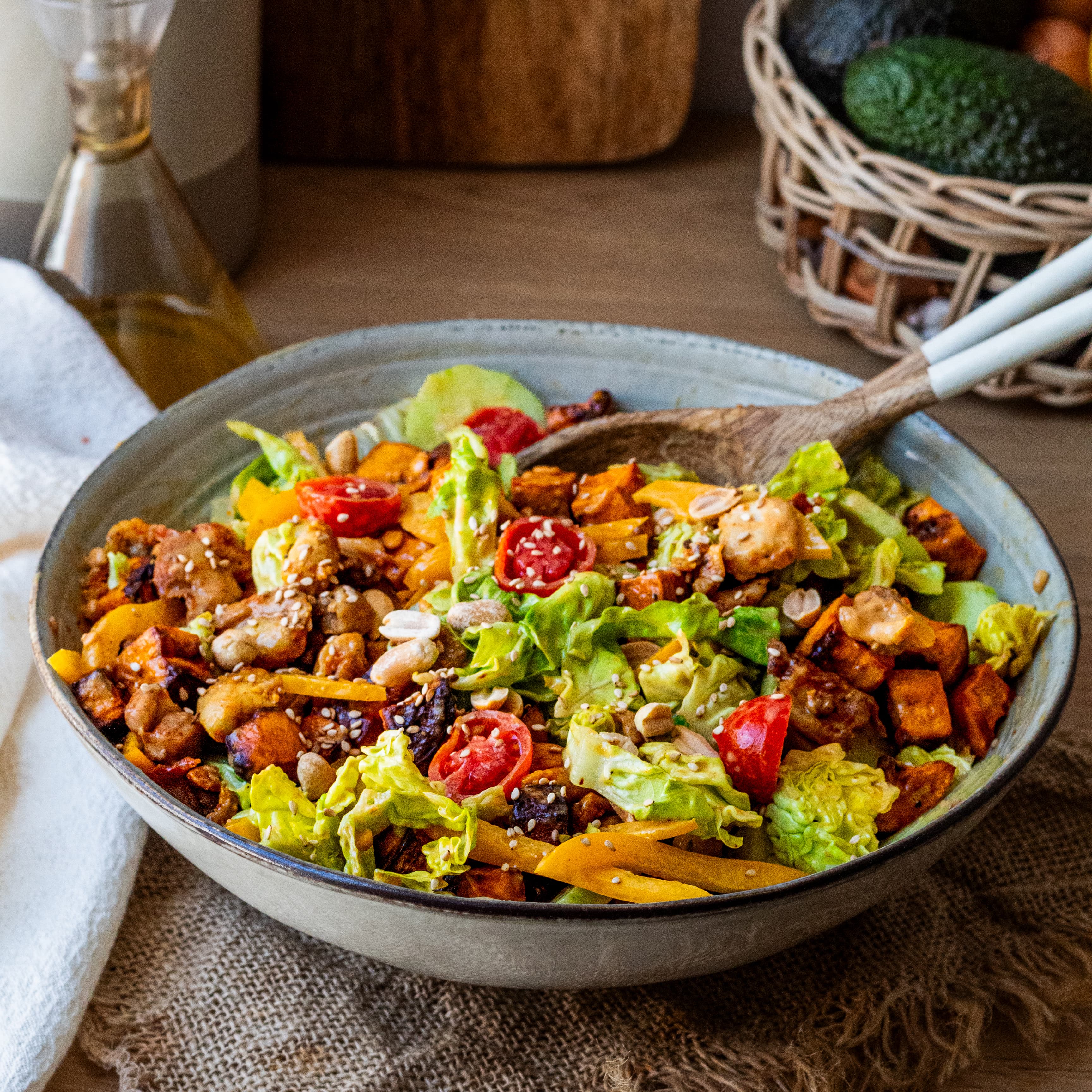 Ensalada pollo satay en Cecofry