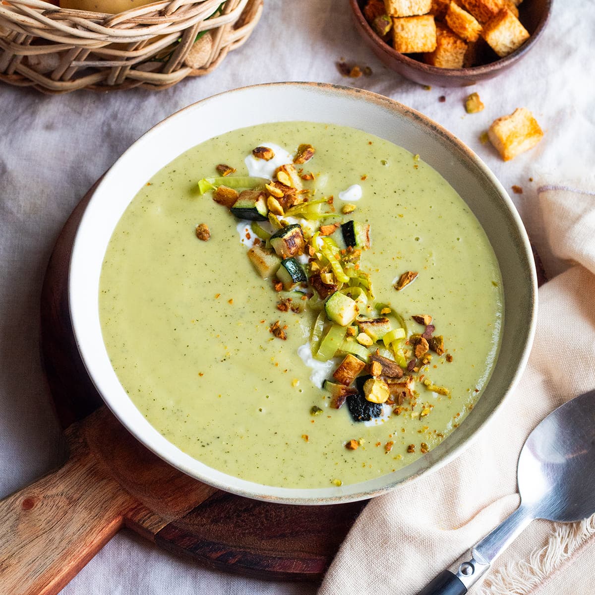 Crema de calabacín y puerro en Ollas GM