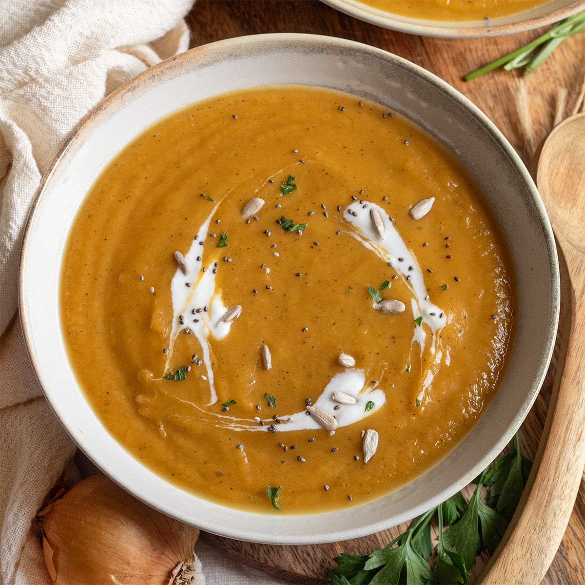 Crema de boniato, calabacín y puerro en Ollas GM