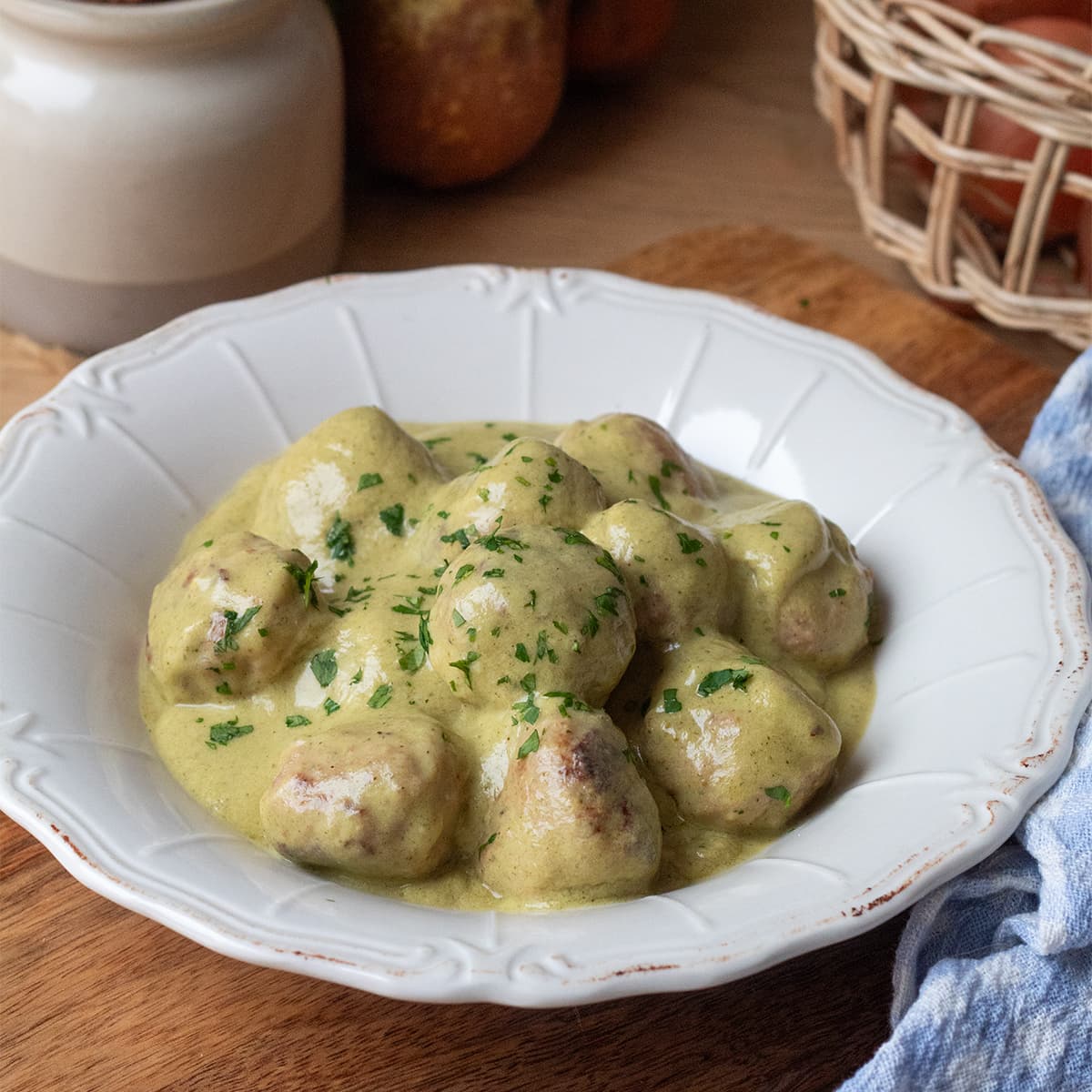 Albóndigas en salsa de calabacín en Olla GM