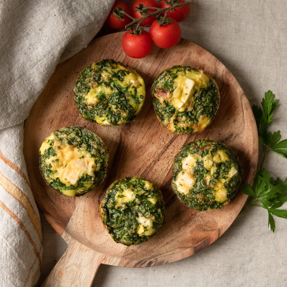 Muffins de espinacas y tomate seco en Cecofry