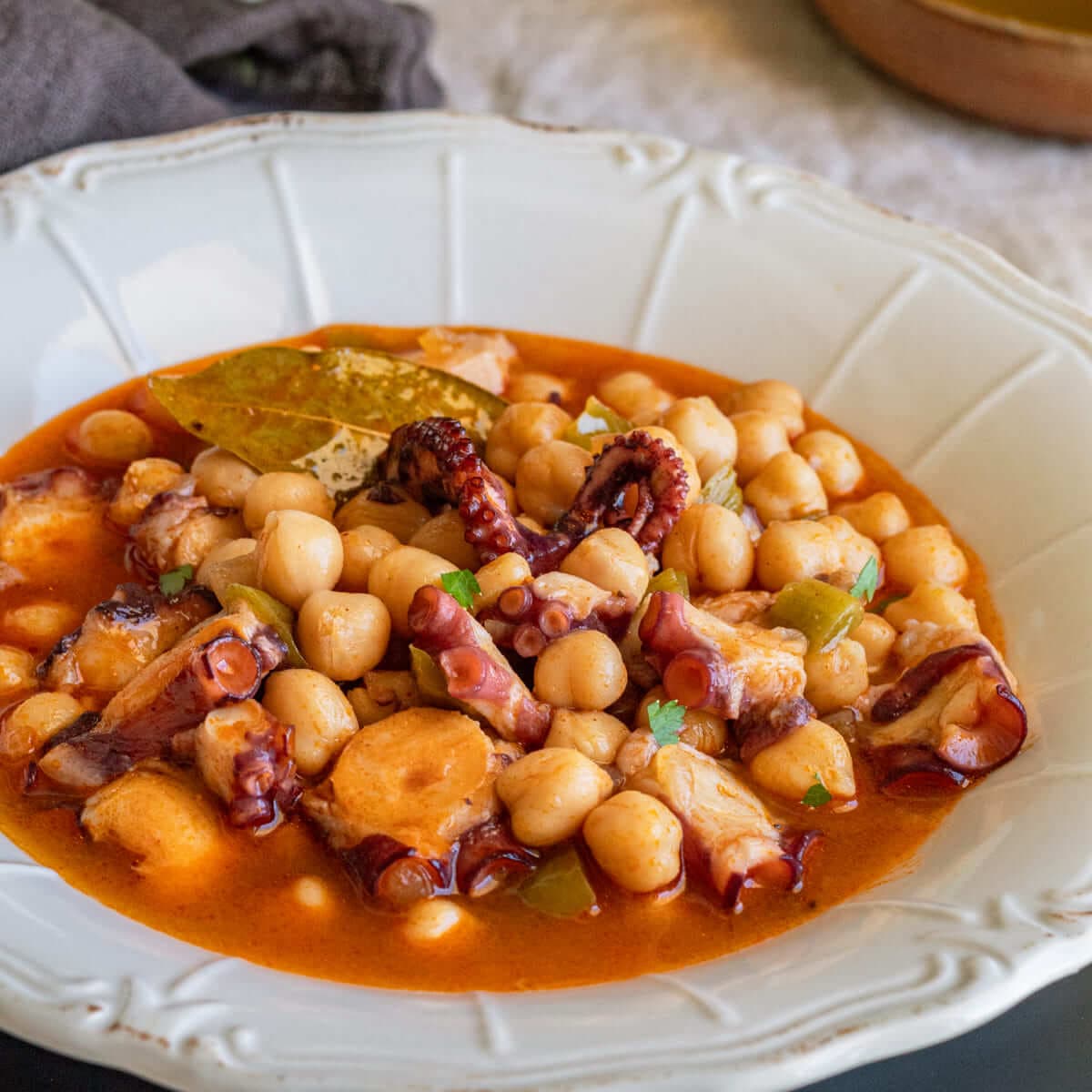 Garbanzos con pulpo en Olla GM