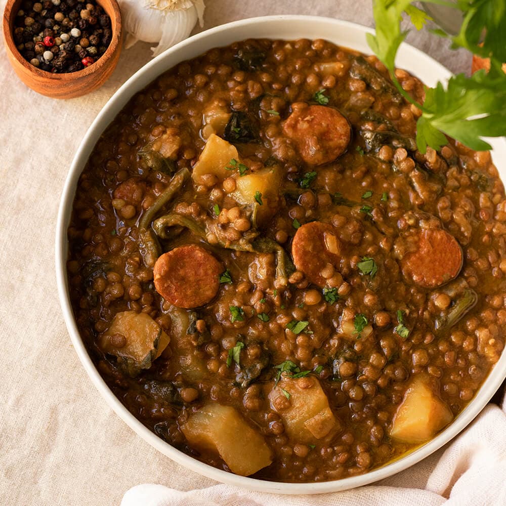 Potaje de lentejas en Ollas GM