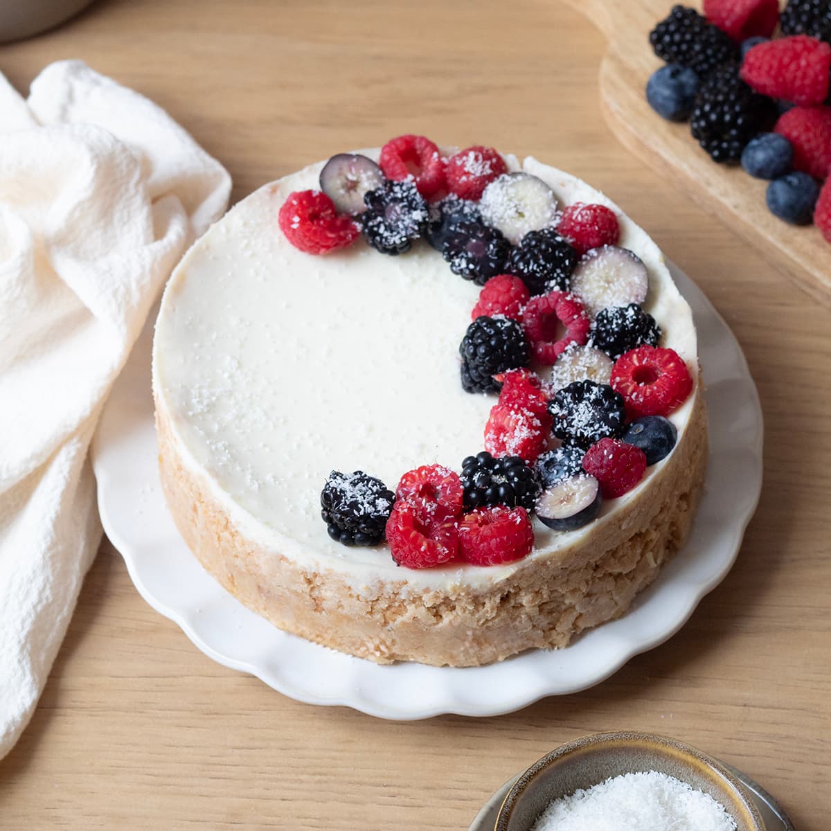Tarta de yogur con frutos rojos en Olla GM