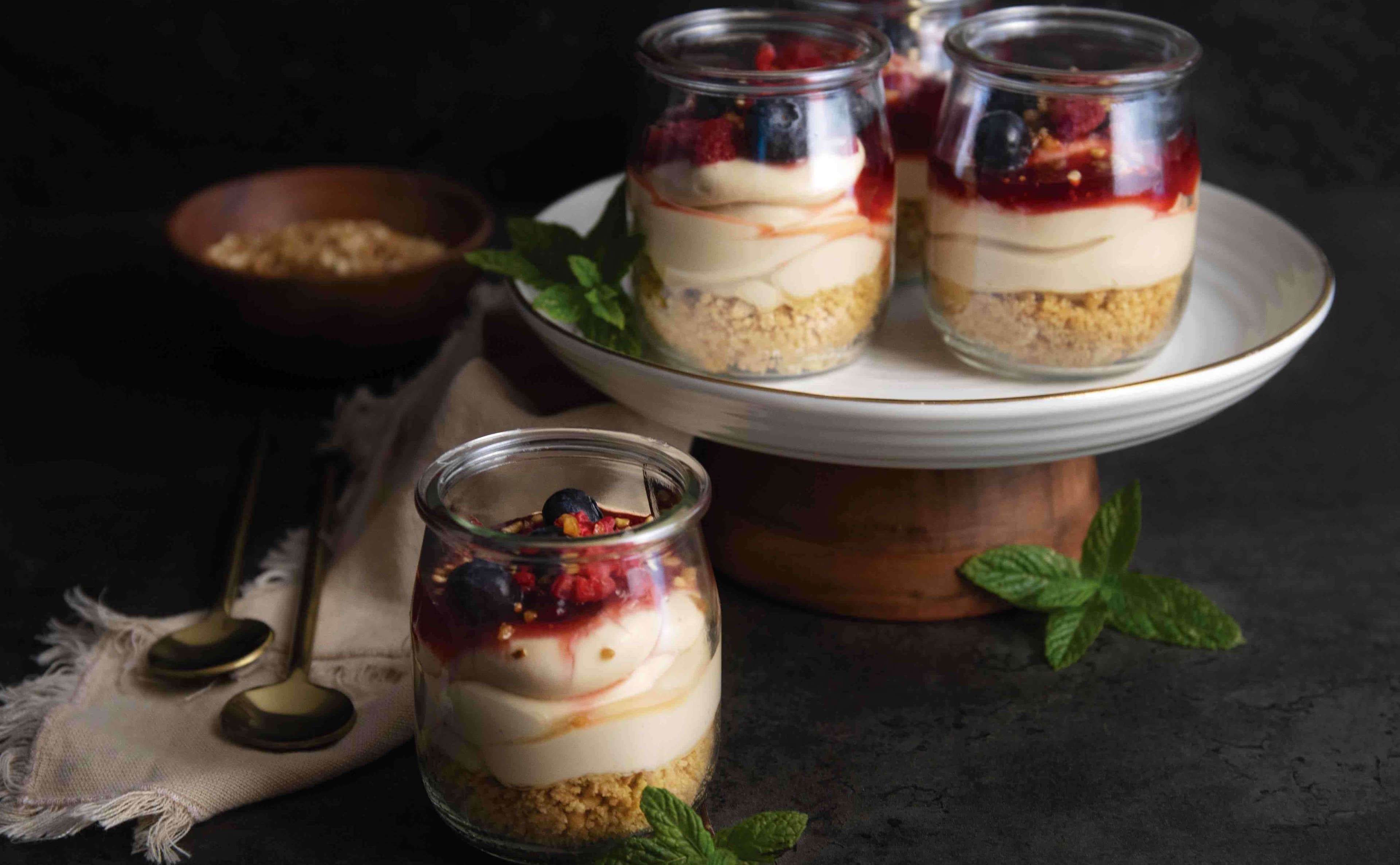 Cheesecake en vasitos en Mambo