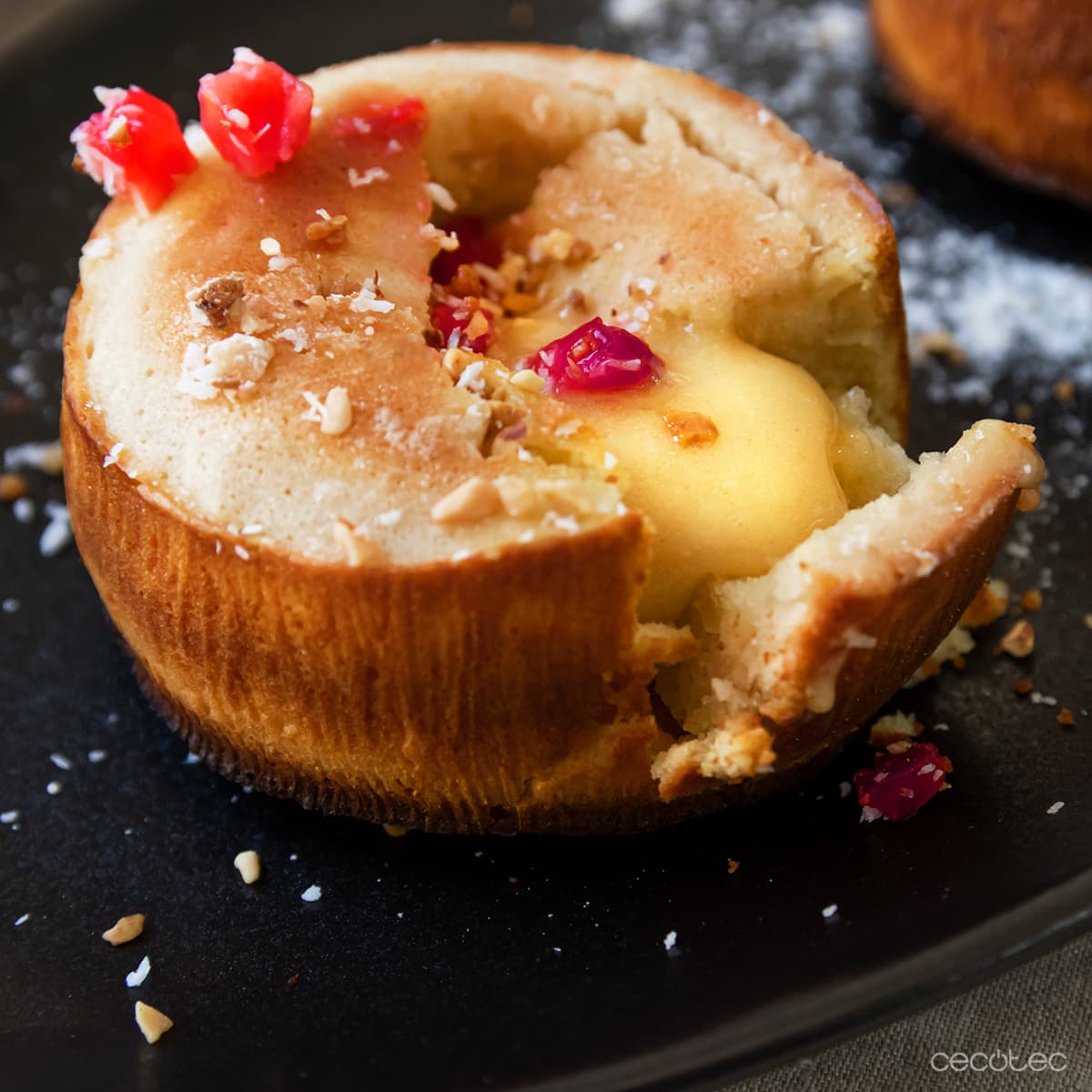 Coulant de chocolate blanco en Cecofry