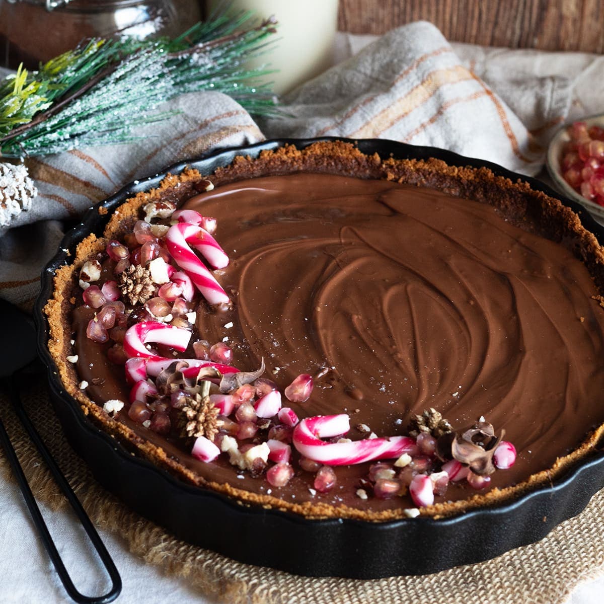 Tarta de chocolate navideña en Mambo