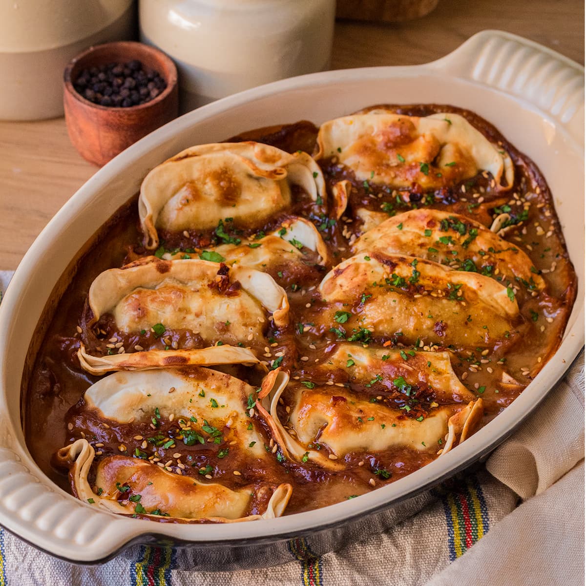 Gyozas en salsa en Cecofry