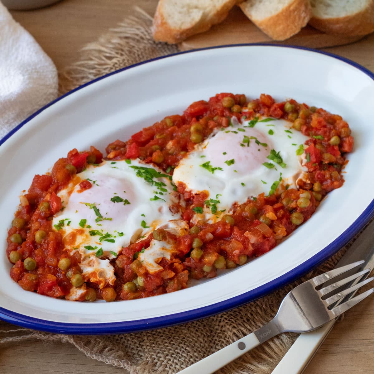 Huevos a la flamenca en Olla GM