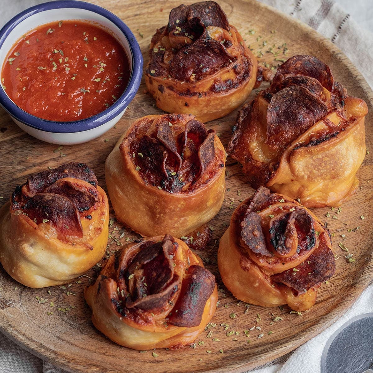 Rollitos de pizza peperoni en Cecofry
