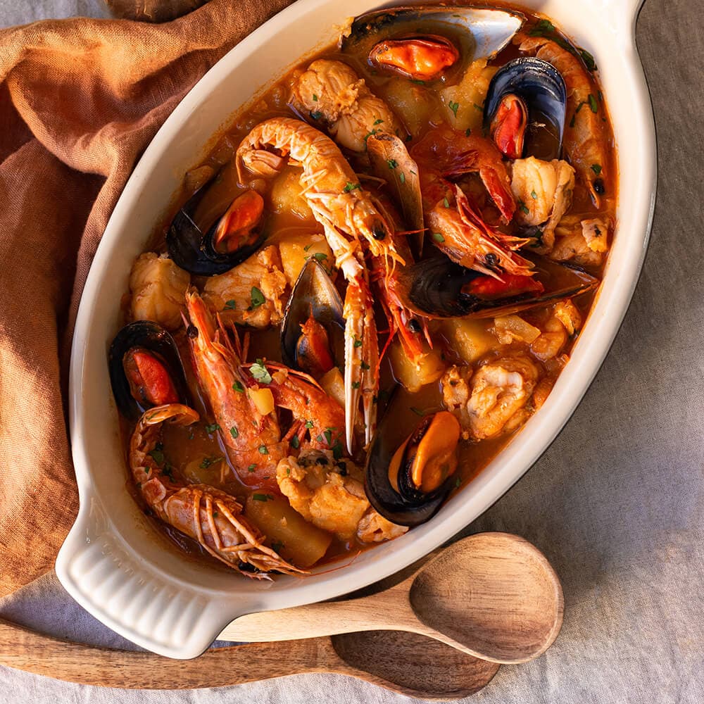 Caldereta de marisco en Ollas GM