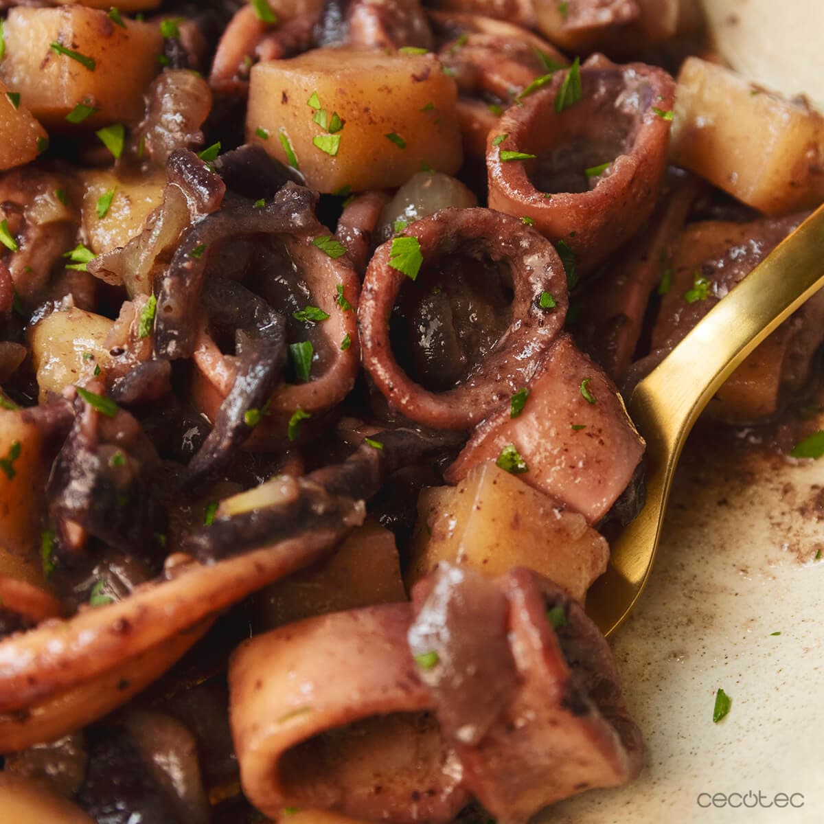 Pulpitos encebollados en Ollas GM