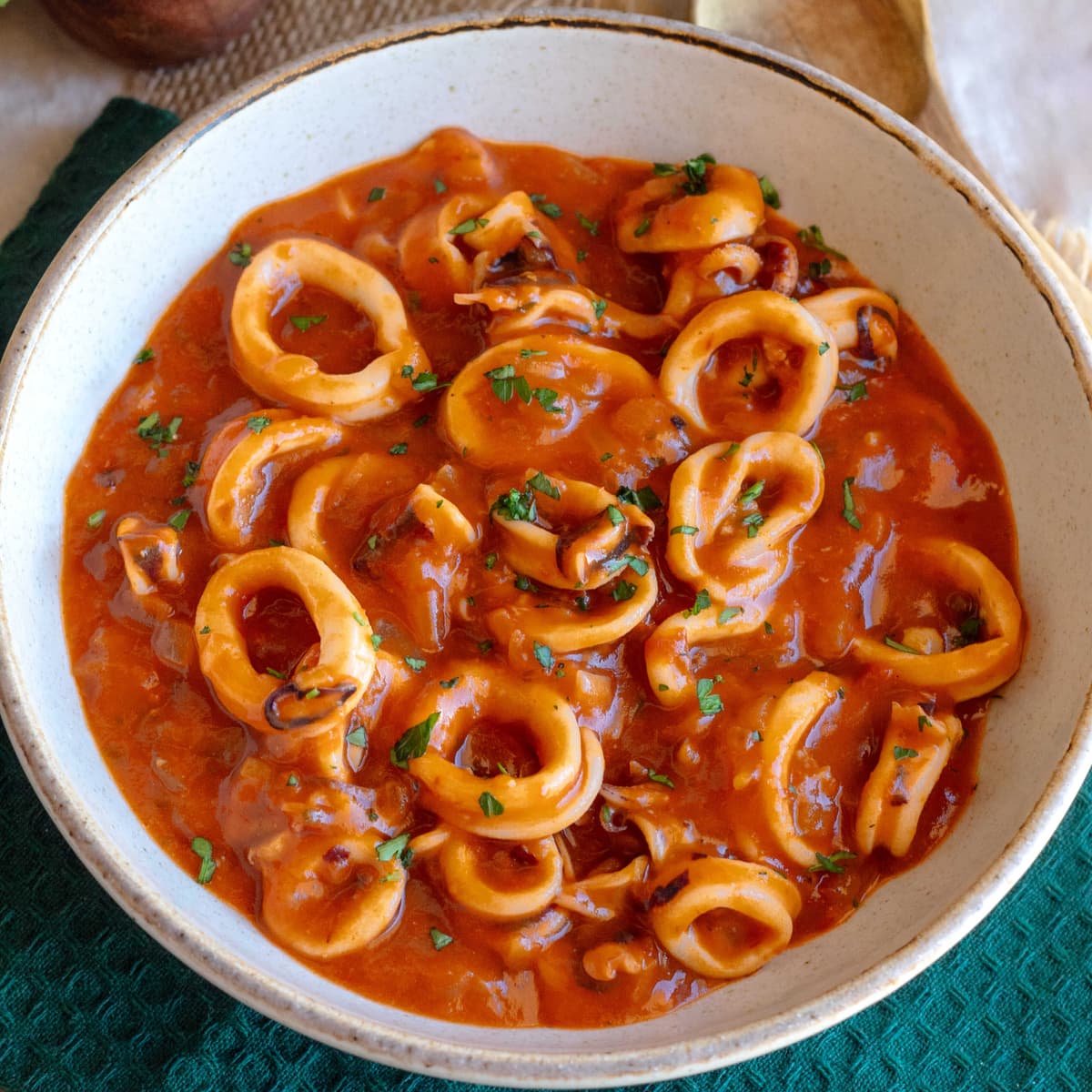 Calamares en salsa americana en Olla GM