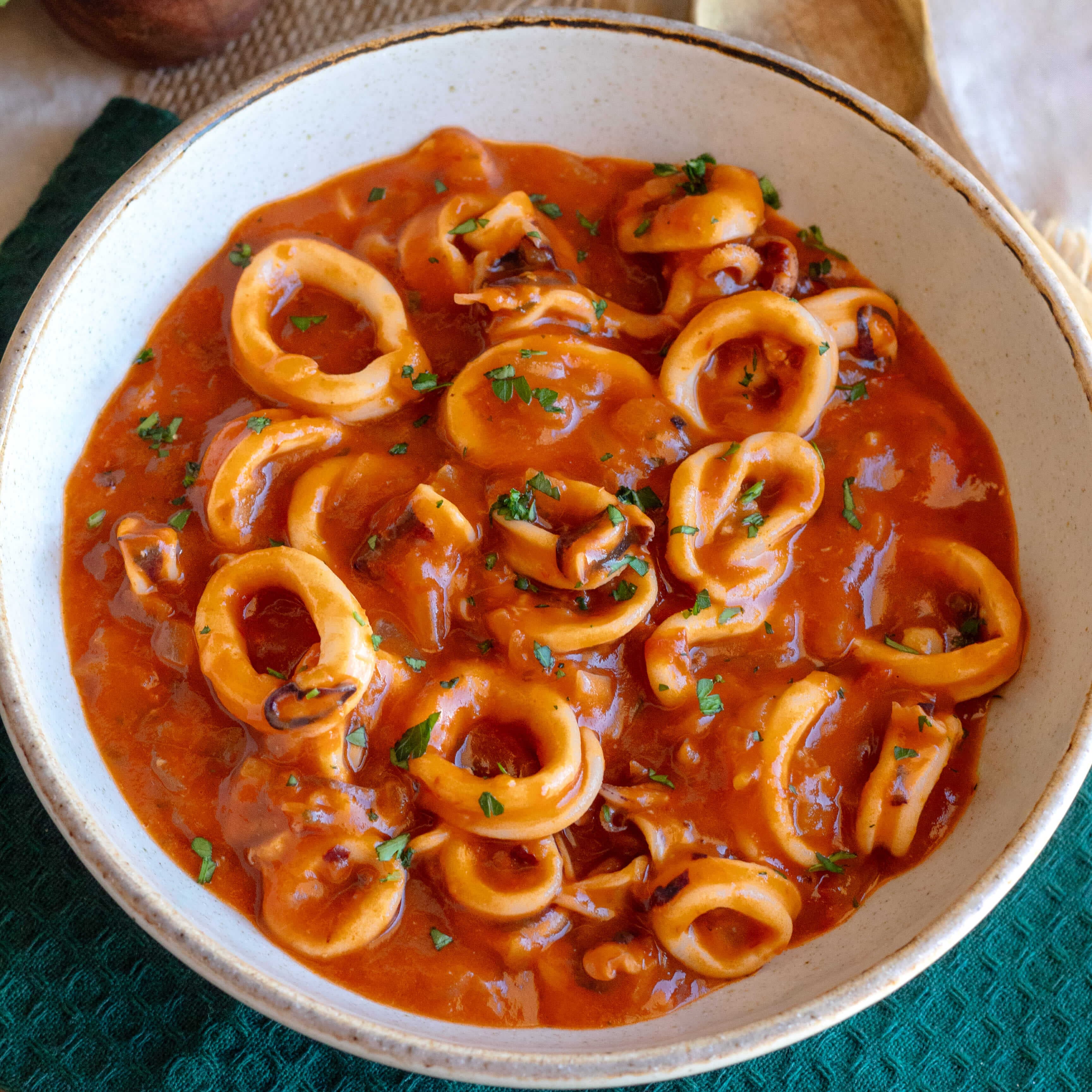 Calamares en salsa americana en Olla GM
