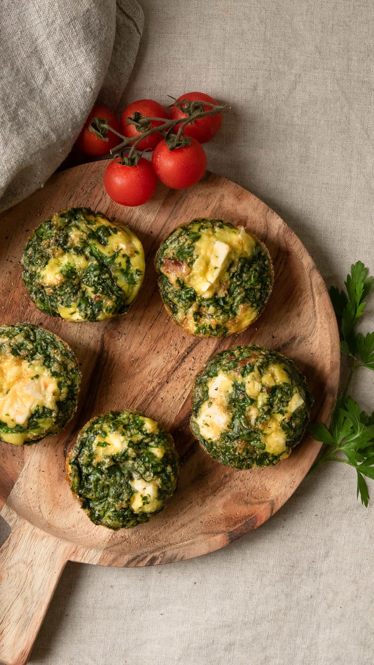 Muffins de espinacas y tomate seco en Mambo