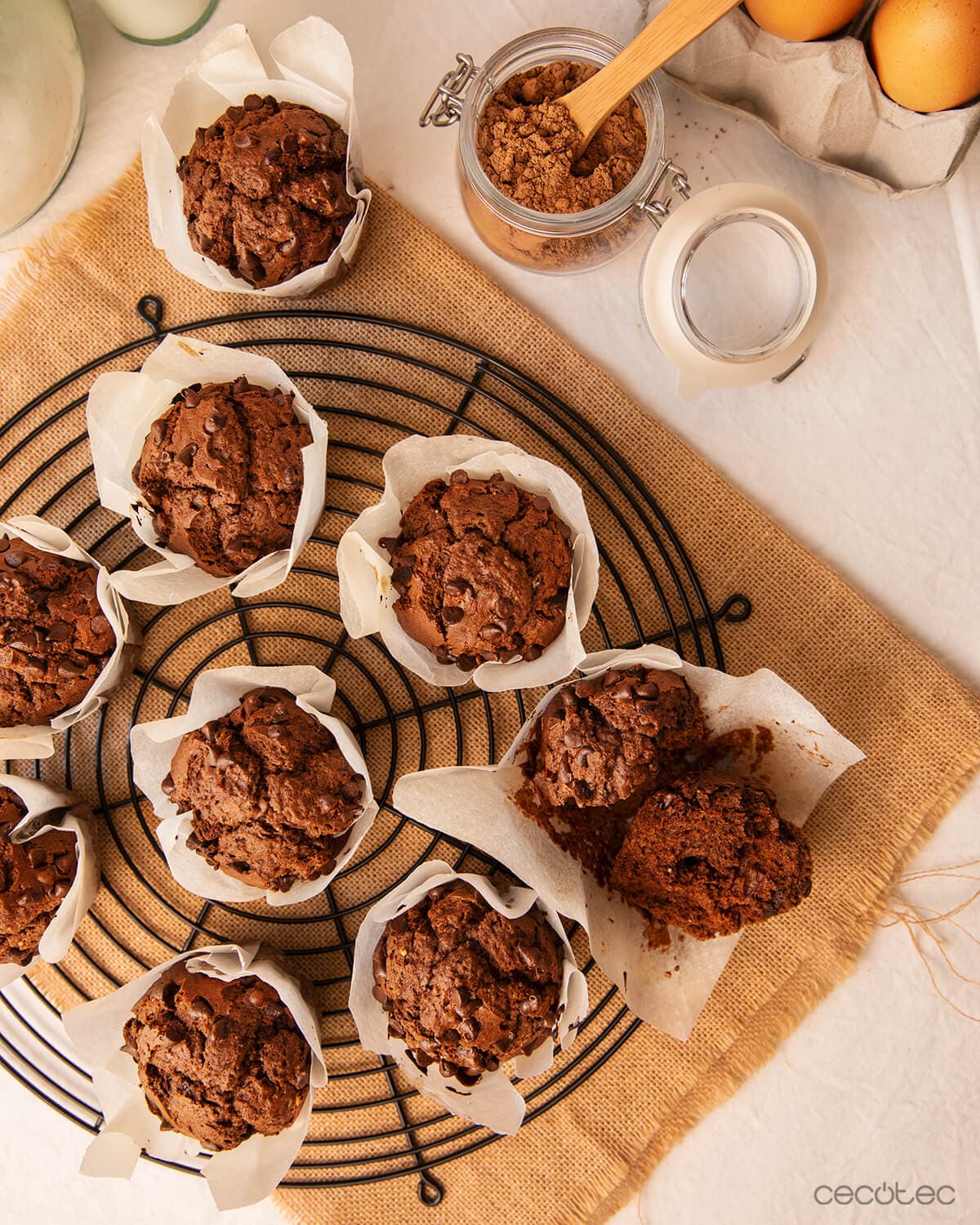 Muffins de chocolate en Cecofry