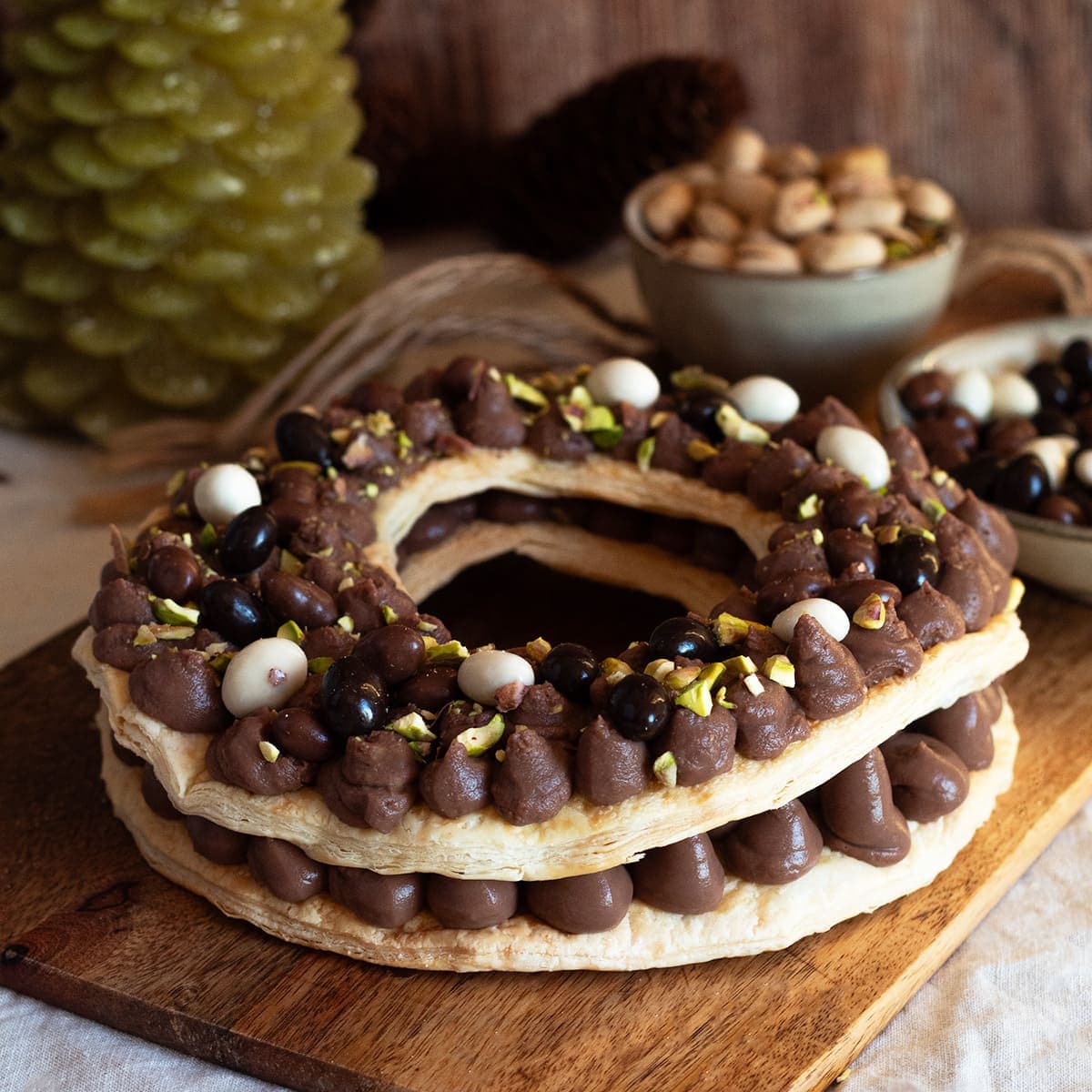 Roscón de hojaldre con crema pastelera en Cecofry