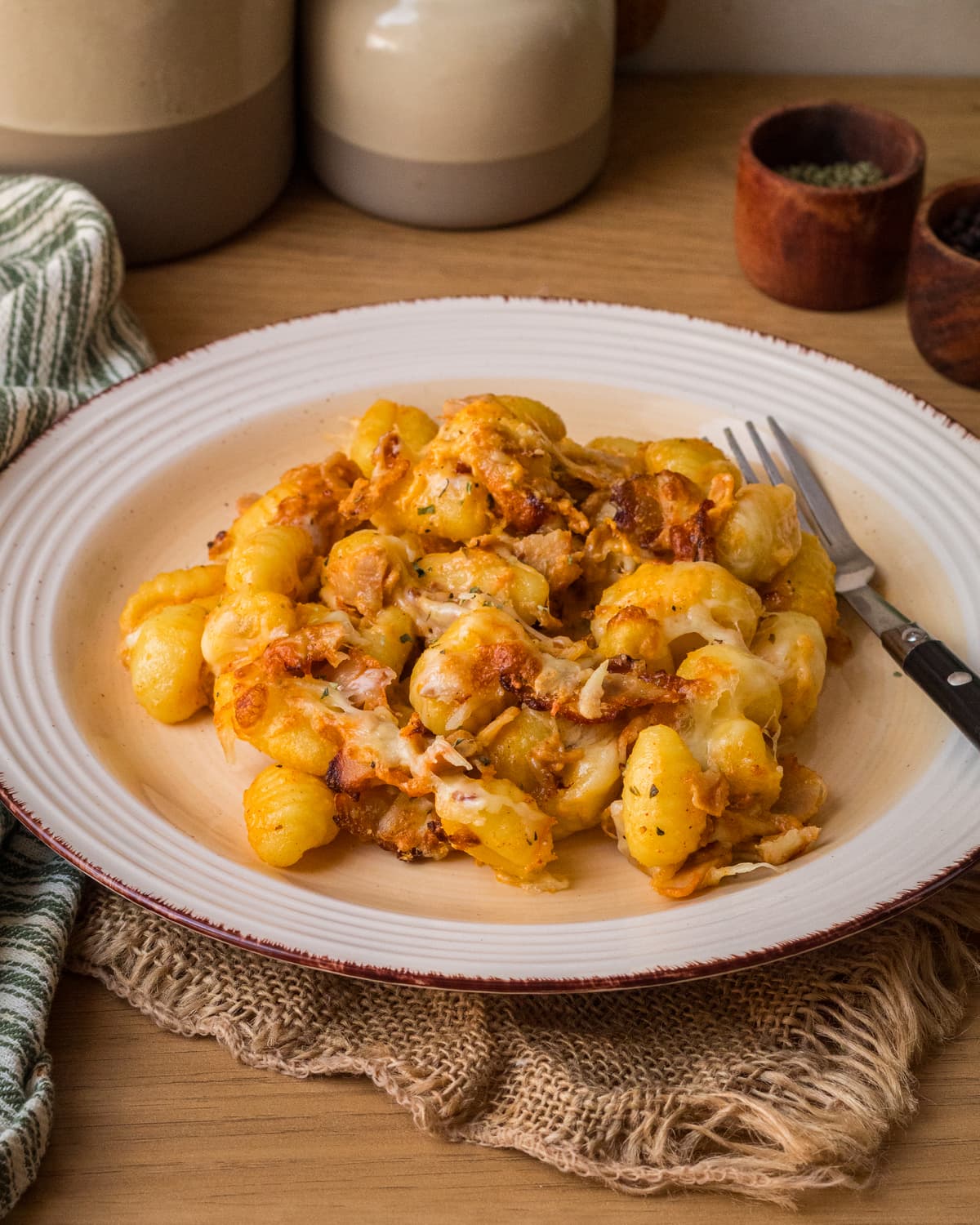 Ñoquis con carne de Kebab en Olla GM