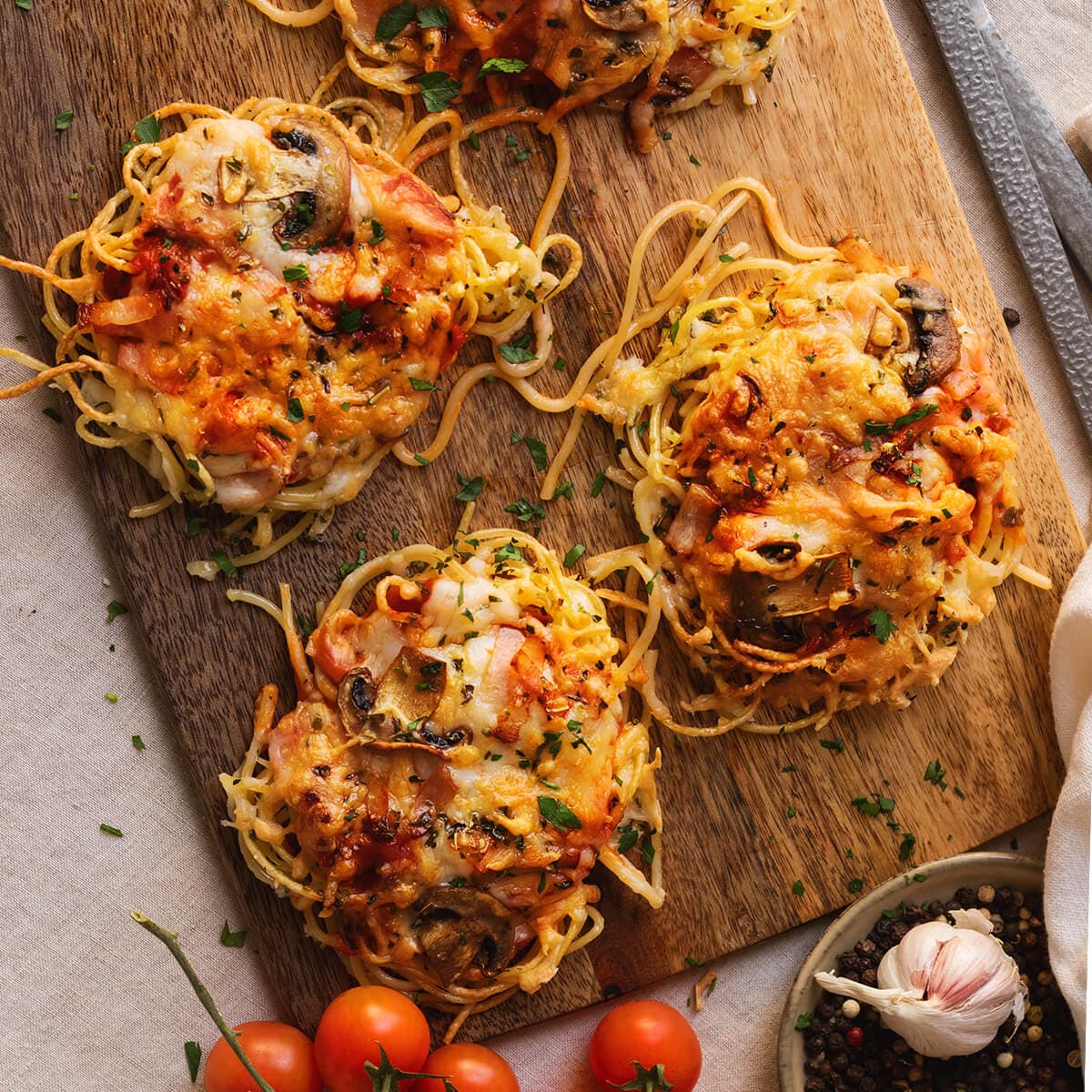 Espaguetis pizza en Cecofry