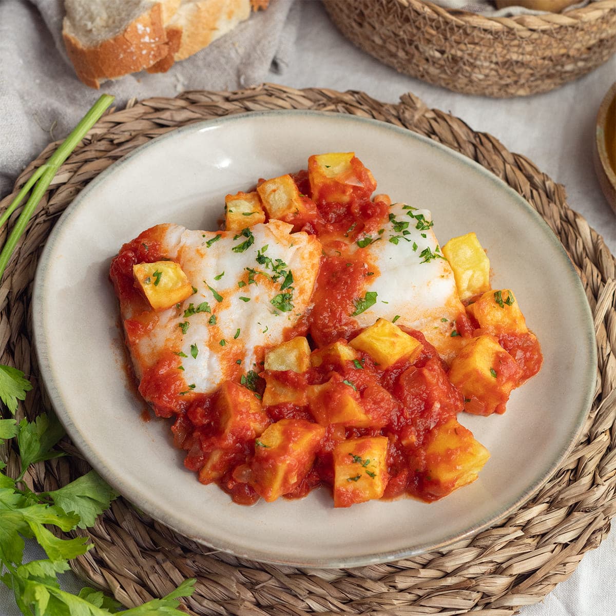 Bacalao con tomate en Ollas GM
